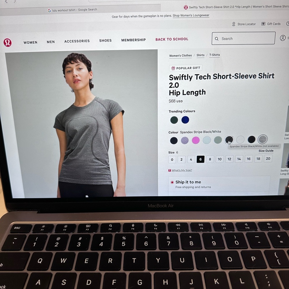 Lululemon Swiftly Tech Short-Sleeve Shirt 2.0 Hip Length